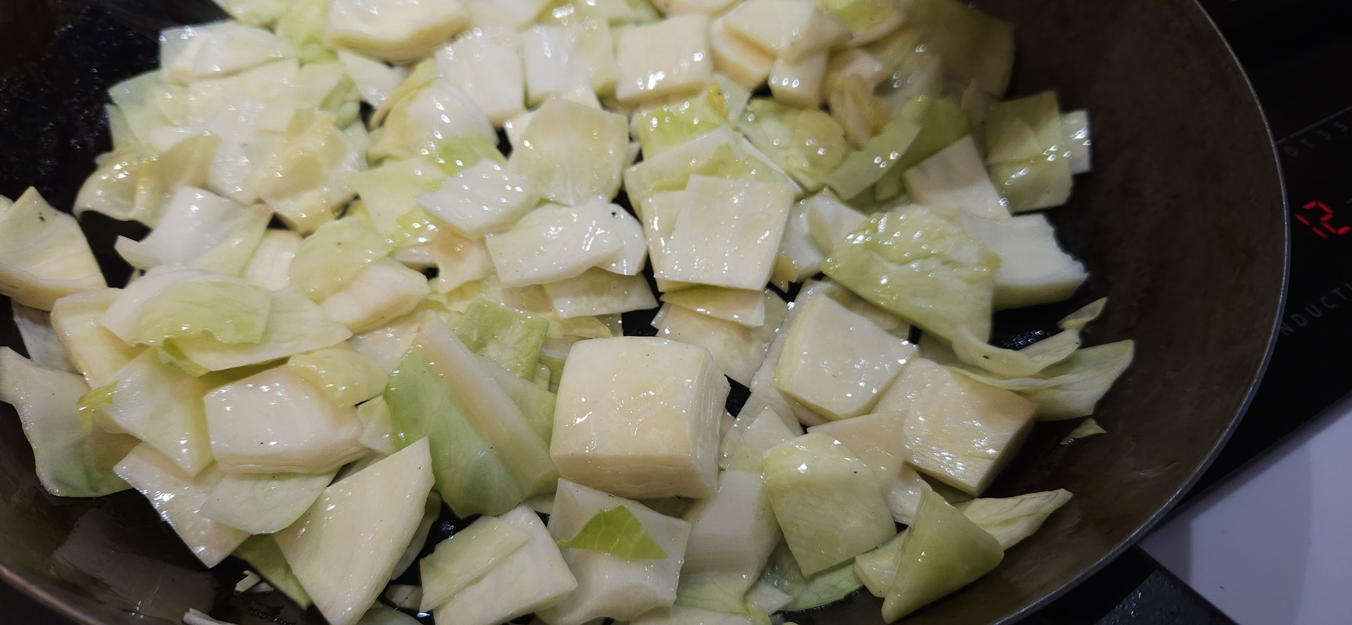 Give the cabbage a quick sear to build color before it goes into the broth.
